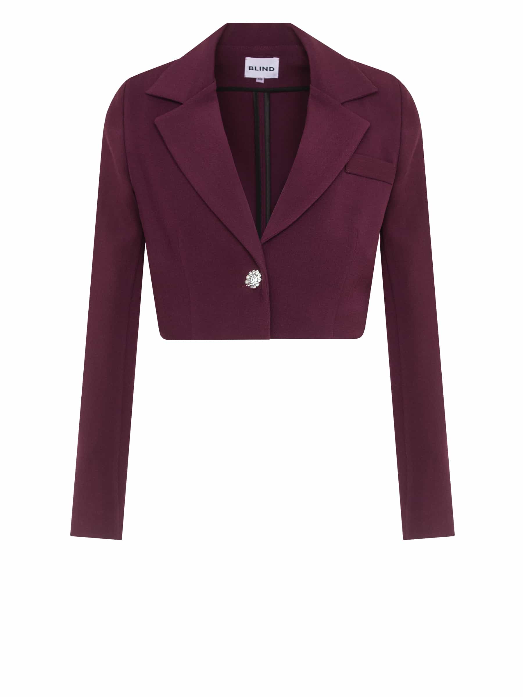 Two-piece burgundy suit (skirt, jacket)